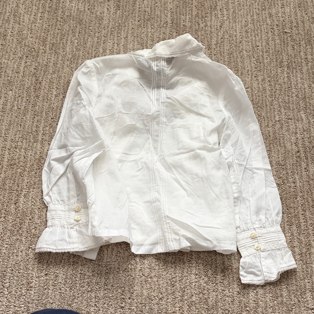 Ralph Lauren Kids White Textured Blouse - Picture 6 of 6